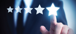 Seleccionando un menú de 5 estrellas.