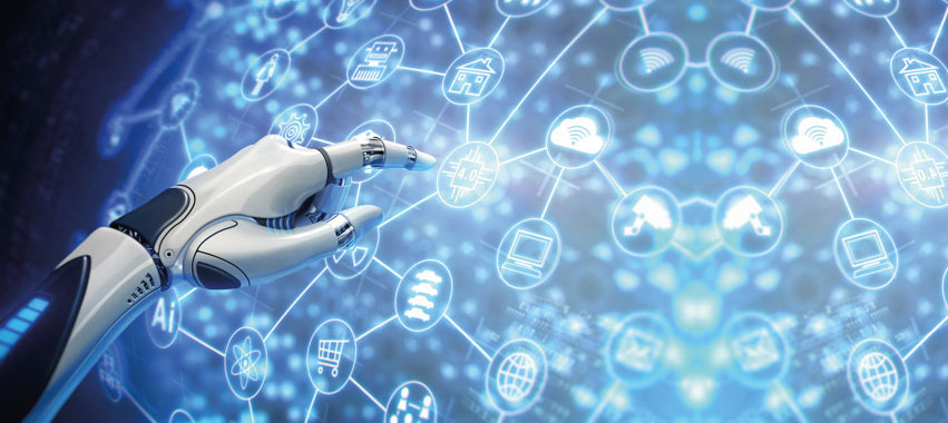 Ilustración de entorno de inteligencia artificial.