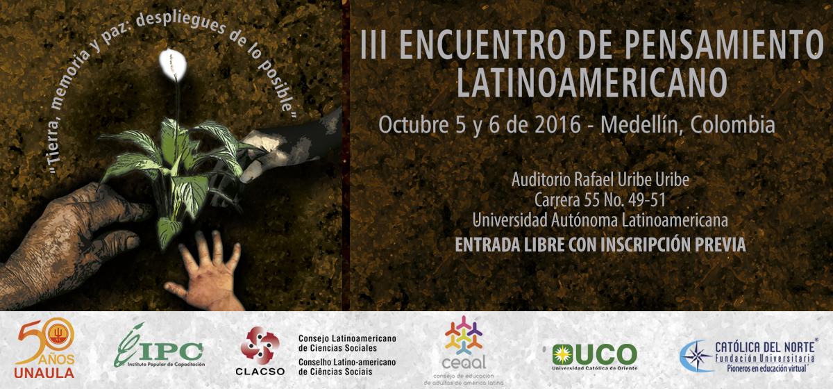 Banner encuentro pensamiento latinoamericano