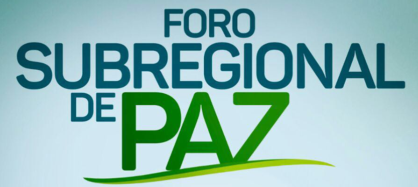 Banner foro subregional de paz