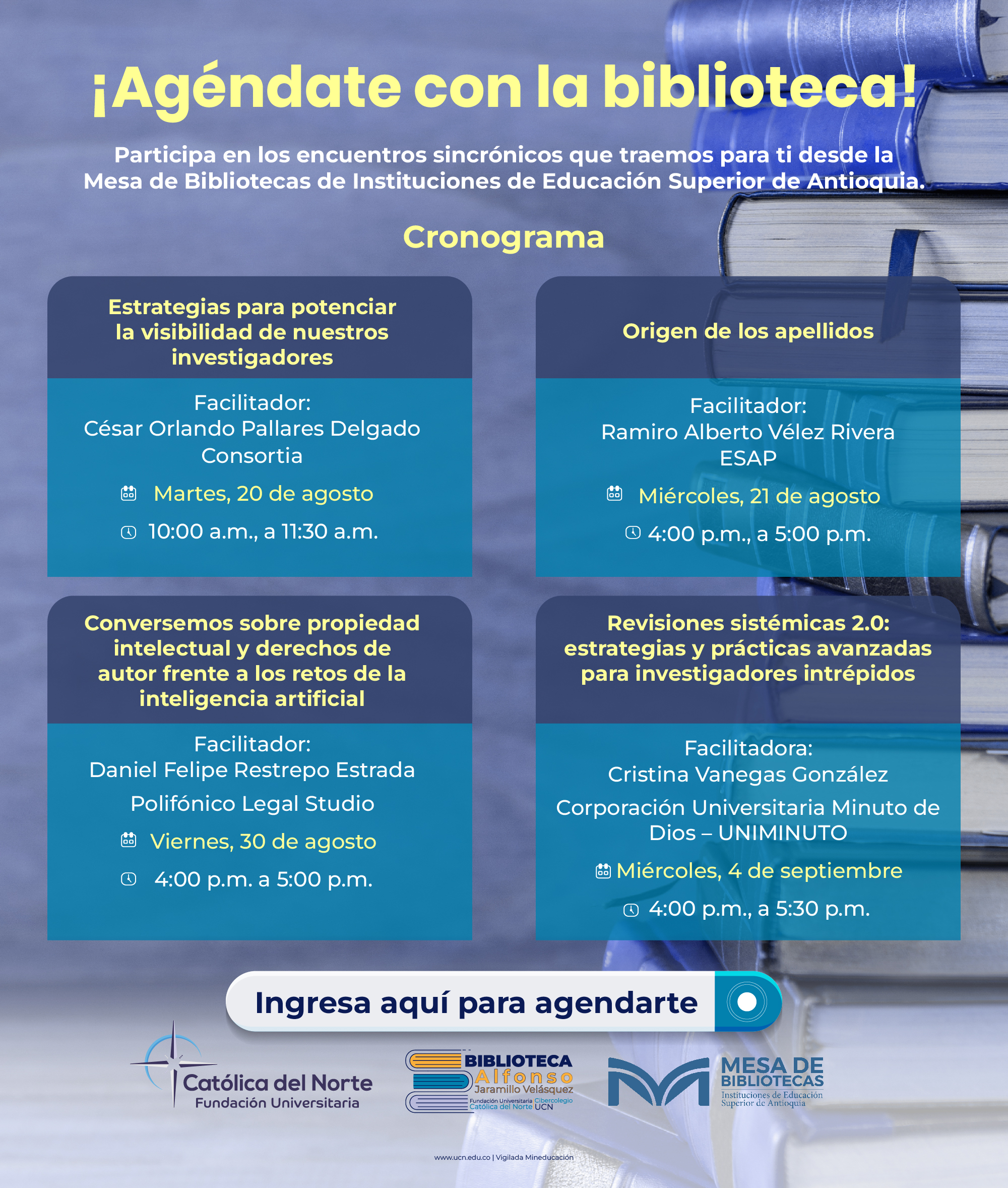 Programación agenda Biblioteca UCN