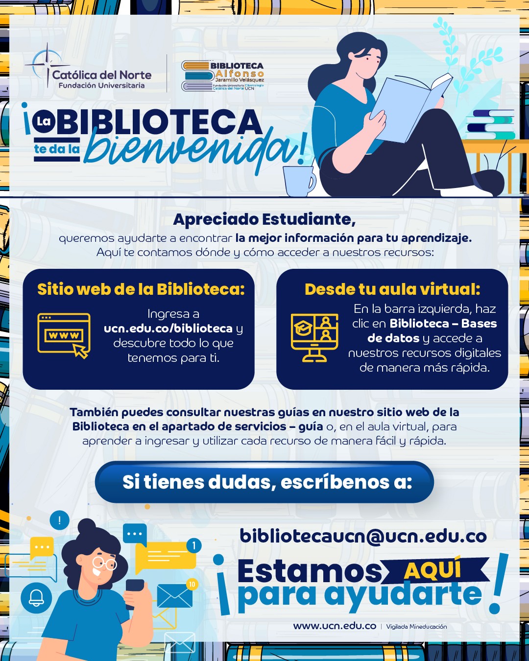 La Biblioteca UCN te da la bienvenida