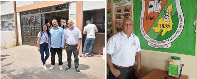 Grupo de estudiantes del municipio de Campamento en compañía de docentes del Centro de Ciencias Básicas.