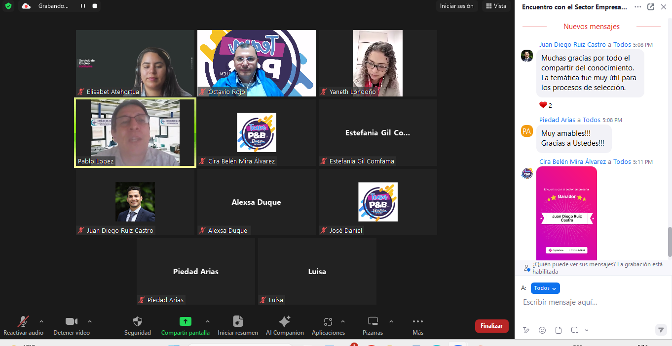 Encuentro Virtual con el Sector Empresarial